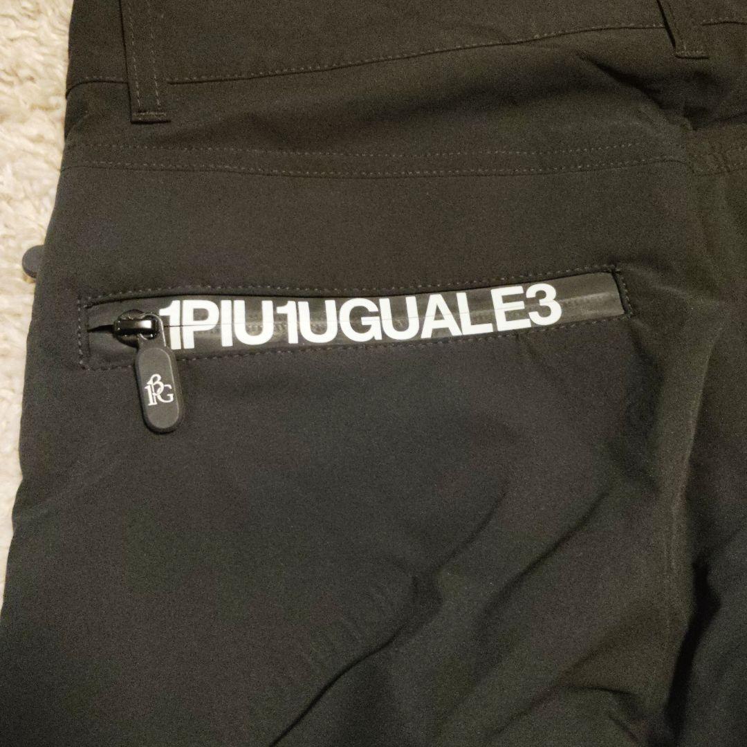 1PIU1UGUALE3 GOLF 冬用ゴルフブラックパンツ 中綿ダウンパンツ