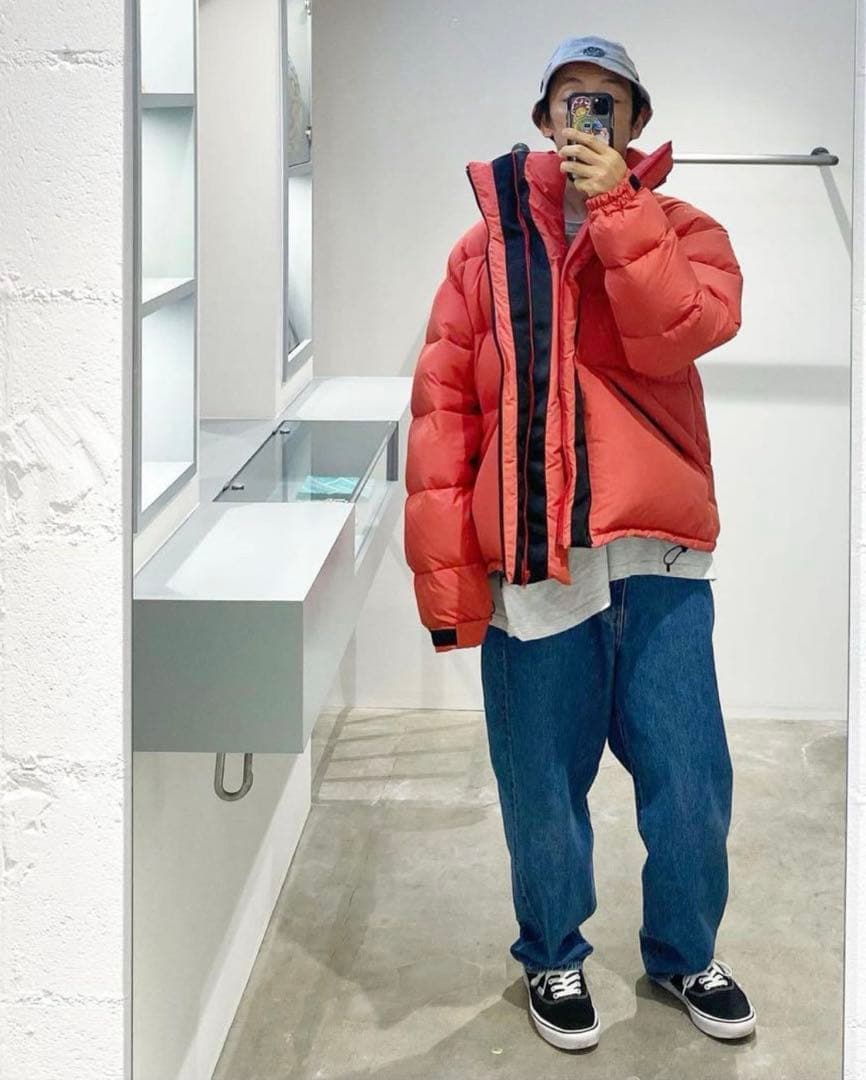 WHOEVER フーエバー ダウンパーカー ダウンジャケット 赤 レッド XL