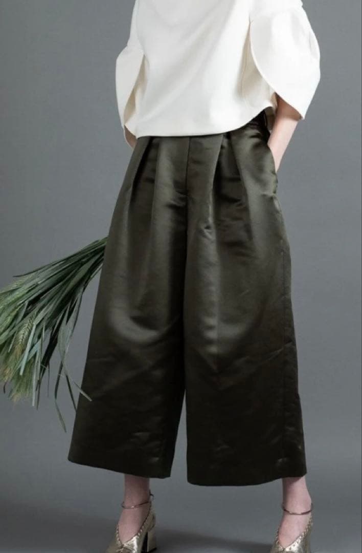 heveサテンフレアガウチョオリーブ36size 楽天市場】サテン ガウチョの通販