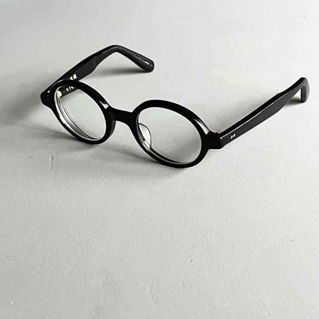 金子眼鏡 メガネ サングラス KC-10 ラウンド 黒×金