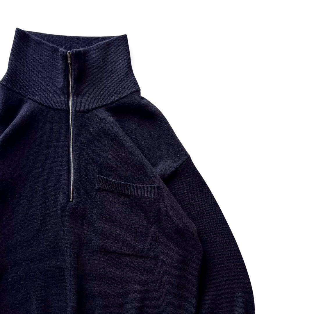 MHL. 【美品】MHL.マーガレットハウエル/ウールリネン ハーフジップ
