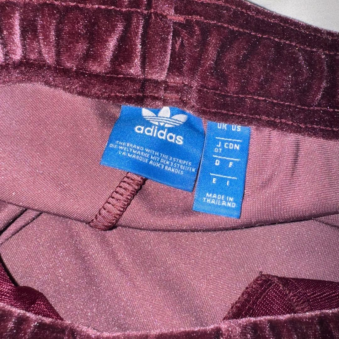 adidas original バーガンディ ベロア ジャージセットアップ - メルカリ