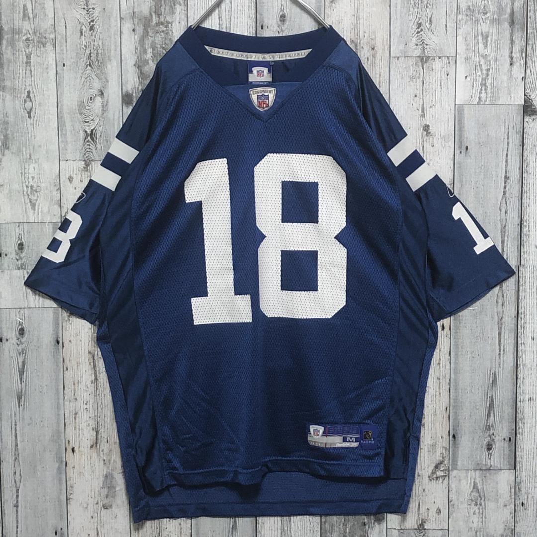 NFLコルツ リーボック 青 L相当 アメフトゲームシャツ ユニフォーム 90