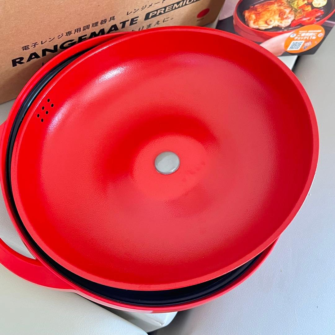 電子レンジ専用調理器 レンジメート プレミアム ジャパネット 赤