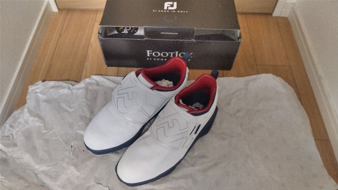 FootJoy ゴルフシューズ ホワイト/レッド/ネイビー - シューズ(男性用