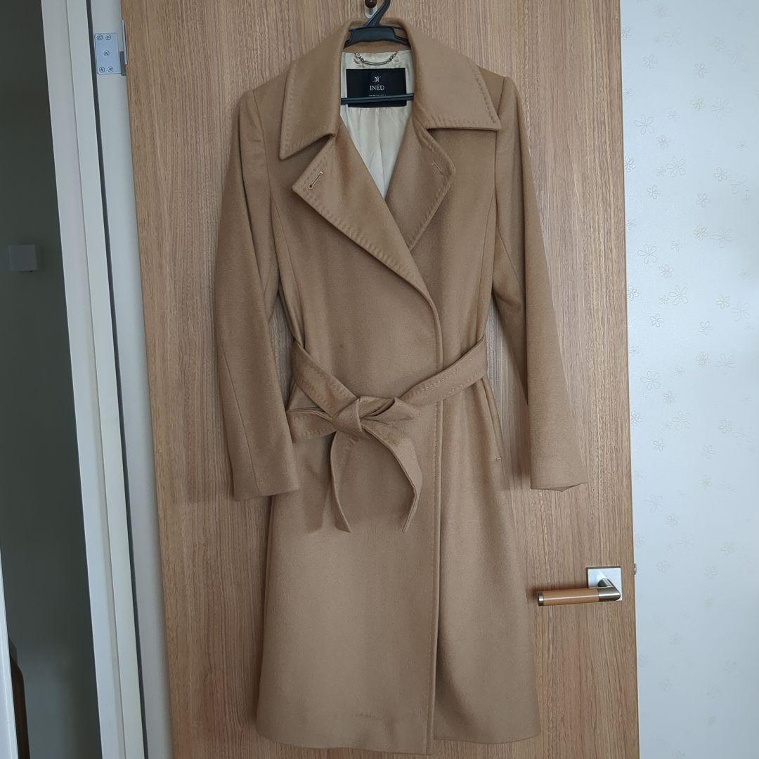 美品！高級！イネド カシミア100% トレンチコート ロングコート