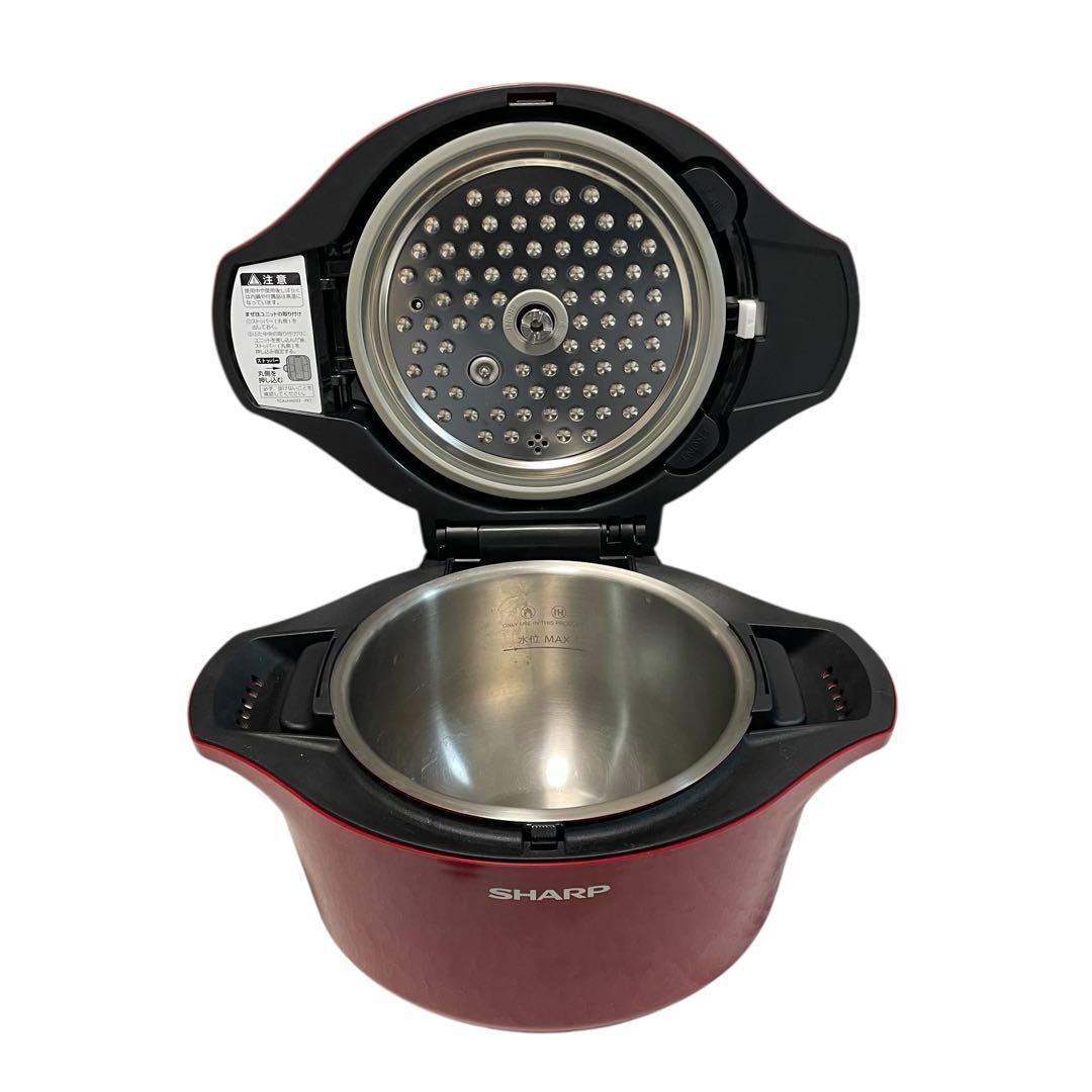 【美品】シャープ ヘルシオ ホットクック KN-HW24C-R レッド 2.4L
