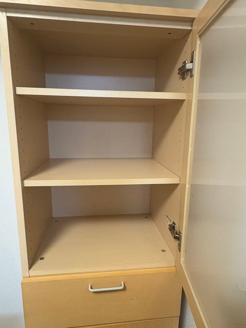 希少無印良品 廃盤 メープル材 食器棚 カップボード