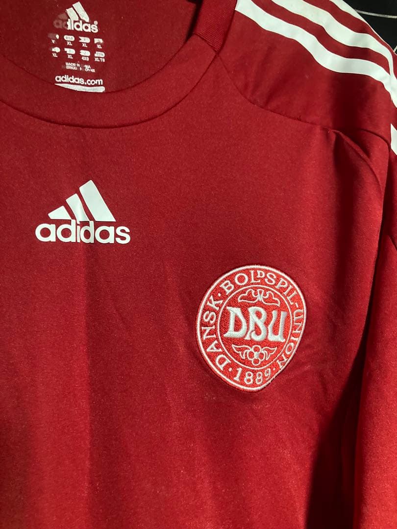 adidas DBU 赤 長袖 サッカーウェア 3点セット デンマーク代表 - メルカリ