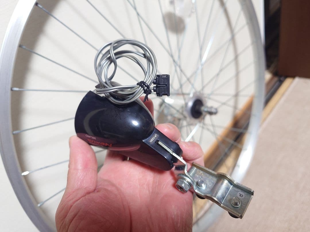 SHIMANO』Nexus27㌅完組シティーサイクルアルミホイールLEDライト 楽天