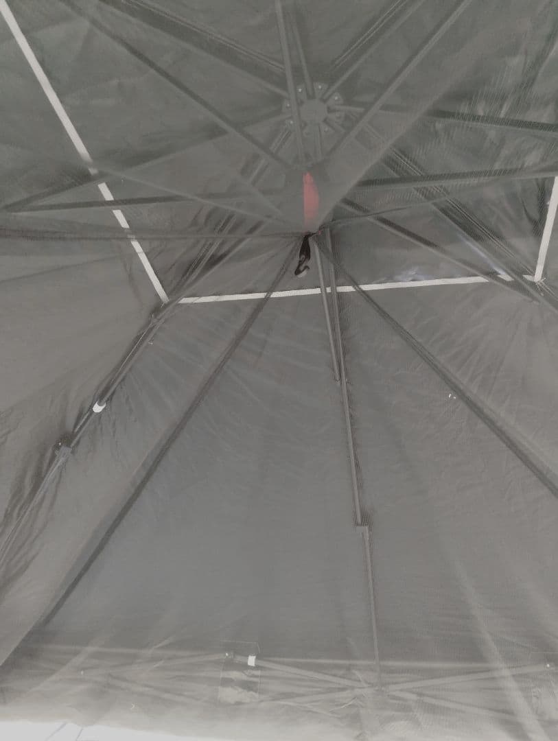 《バグガード付》3m強化版センターロック遮光ベージュ ワンタッチタープテント