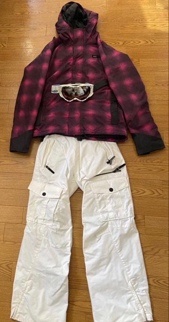 BURTON スノーボードウェアセット BURTON パープル スノーボードウェアセット Lサイズ BURTON パープル