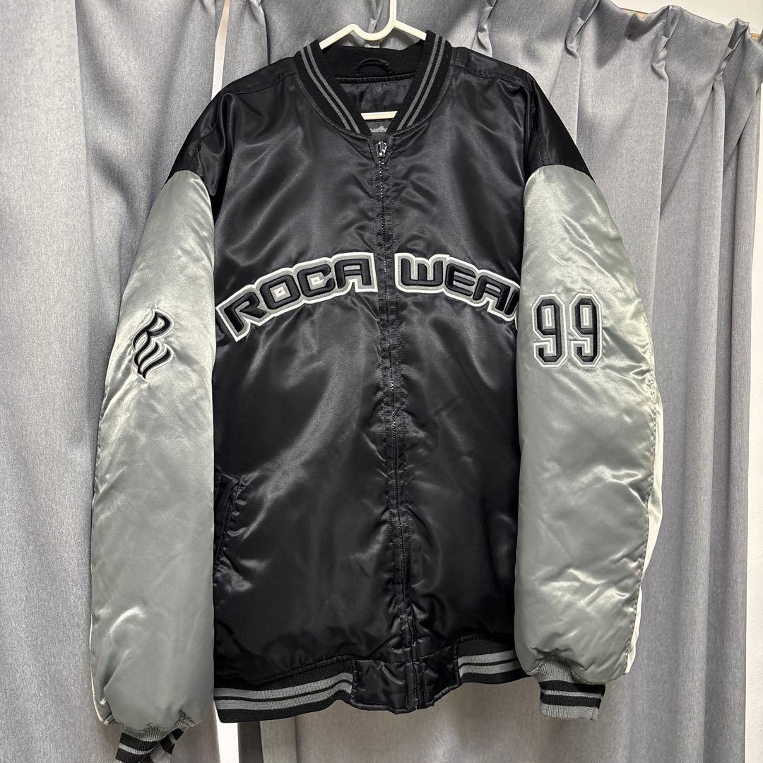roca wear ロカウェア スタジャン ダウン XL 刺繍ロゴ ROCA WEAR/ロカウェア】HIPHOP スタジャン | 古着屋KAKAVAKA