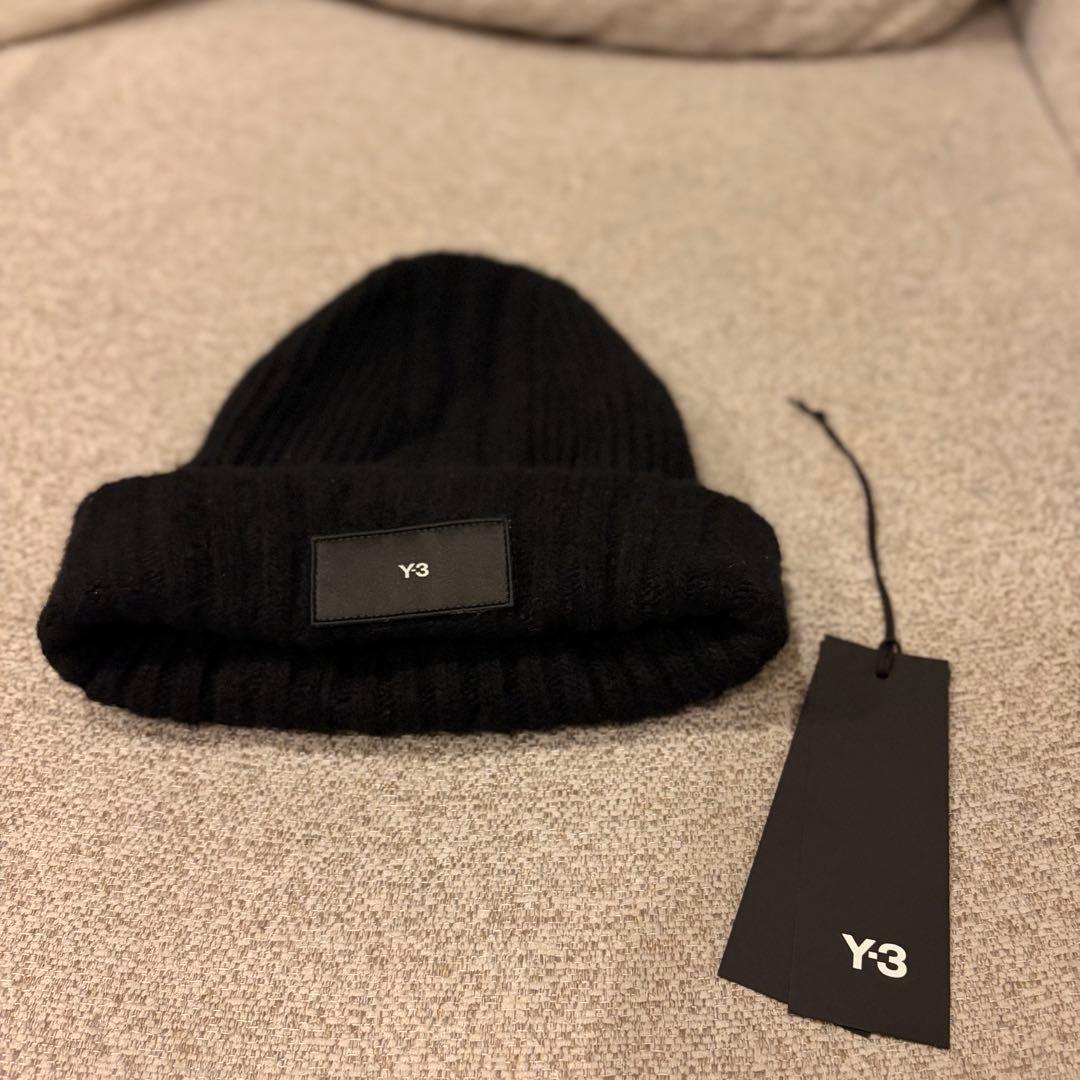 【美品・タグ付き】Y-3 ブラック ニット帽 Y-3 ニット帽 ニットキャップ GRAPHIC BEANIE メンズ レディース