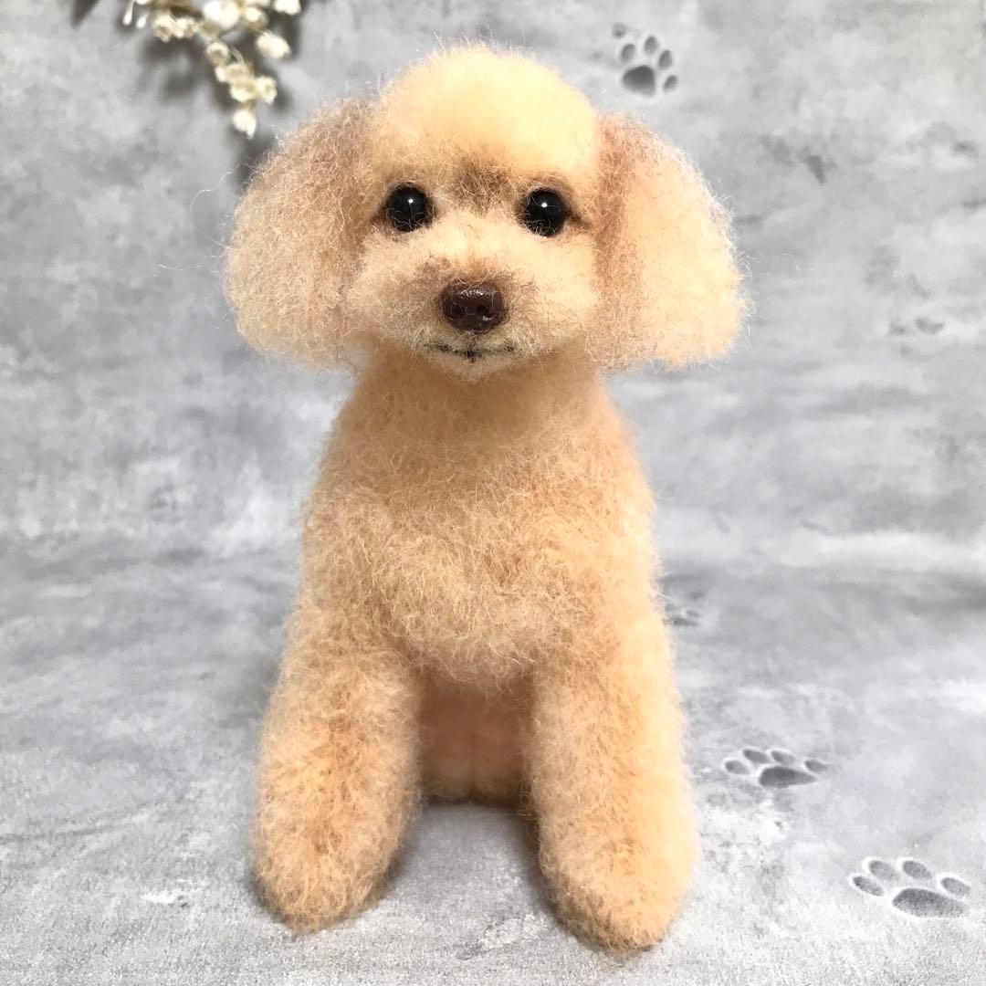 handmade 羊毛フェルト ☆ トイプードル 犬 オーダー - メルカリ