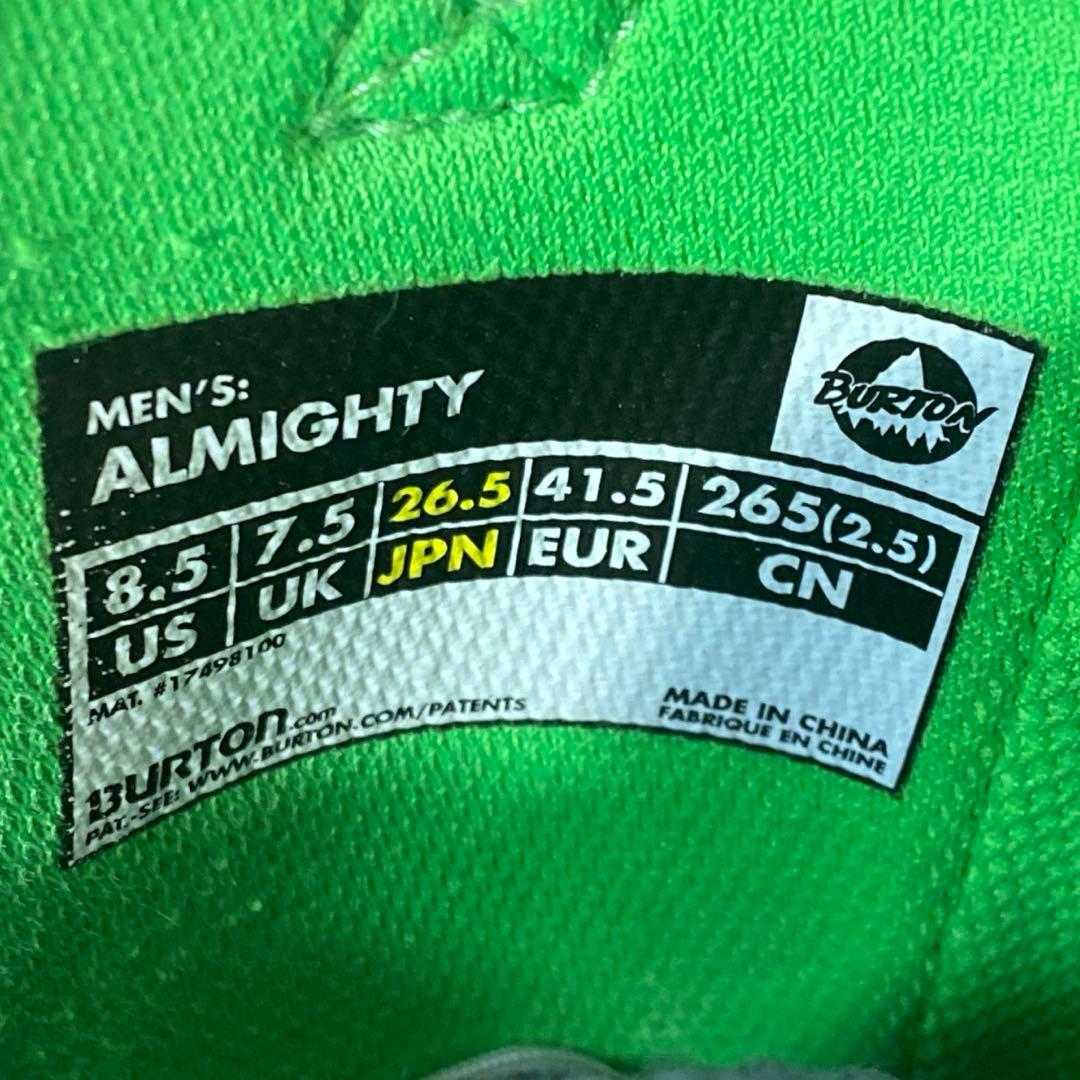 【即日発送_送料無料】BURTON スノボブーツ ALMIGHTY 26.5cm