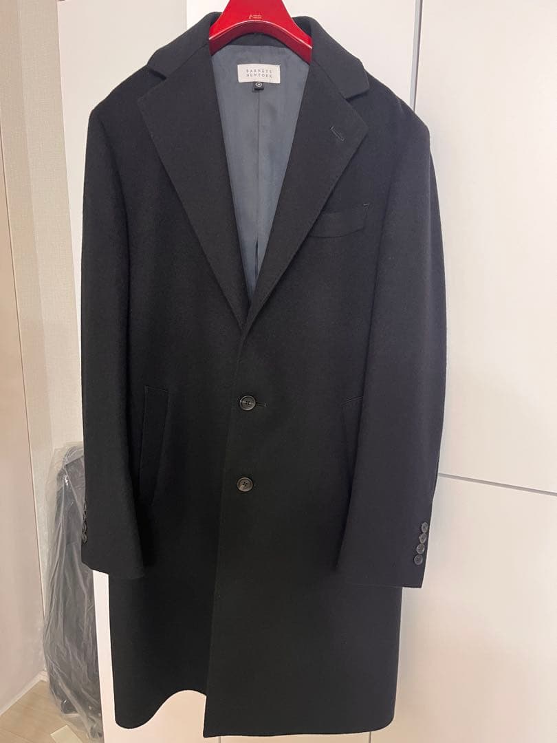 BARNEYS NEWYORK チェスターコート 46 美品『バーニーズニューヨーク』46 シルク100％ チェスターコート