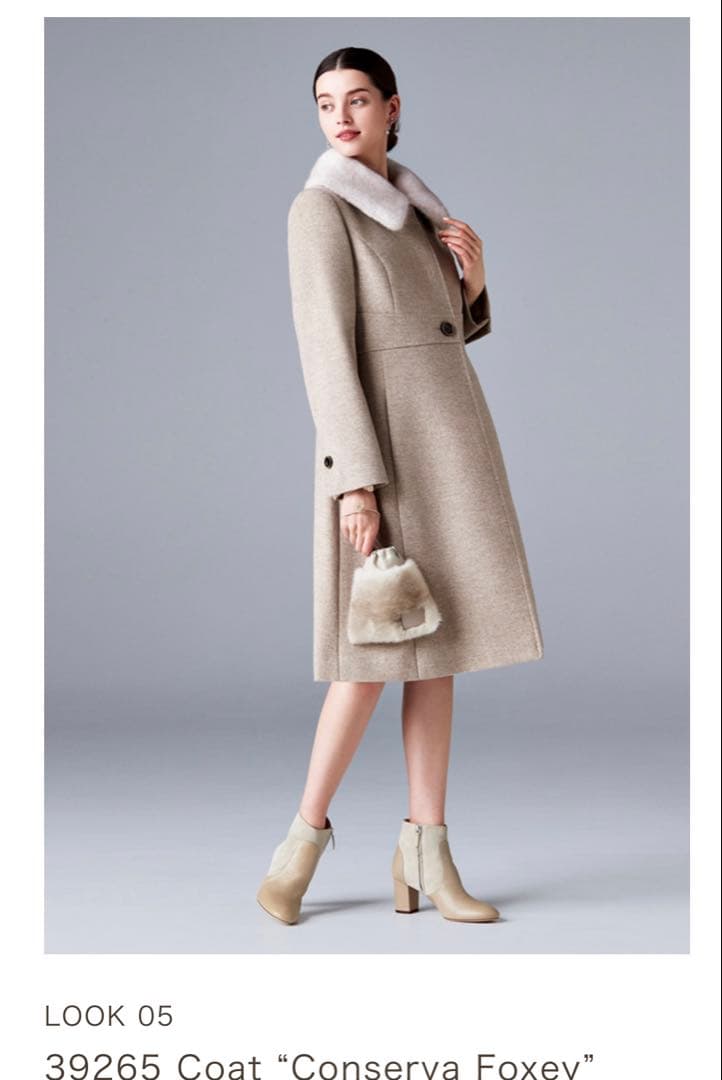 フォクシー 39265 カシミアコート ミッドナイトブルー - メルカリ