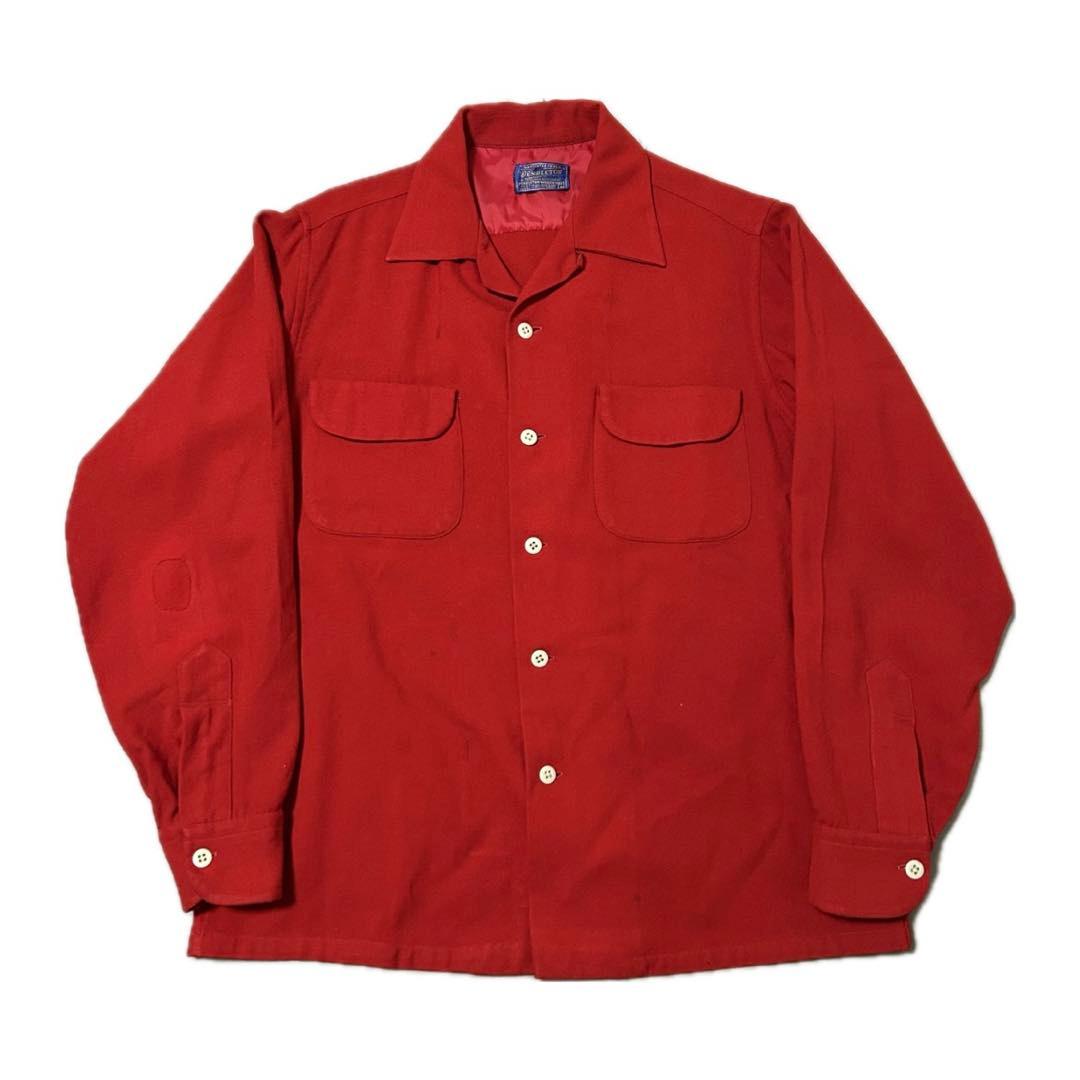 50s Pendleton Wool Open-Collar Shirts50s PENDLETON L/S Open Collar
