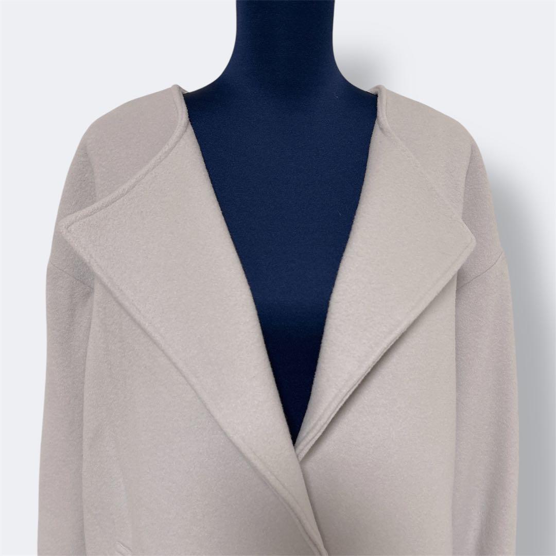 soeur7 ヤマダヤ スタンダードカラー ウール ロングコート グレージュ