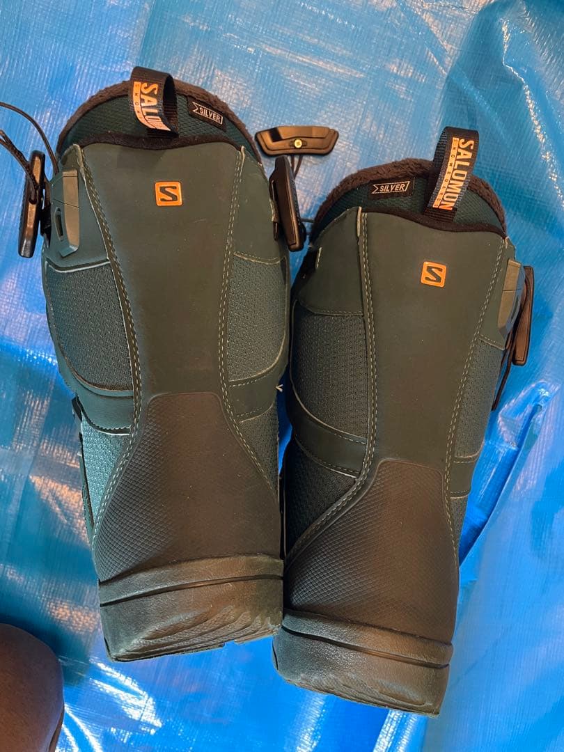 Salomon 美品 スノーボードブーツ グリーン サロモン 22センチ キッズ