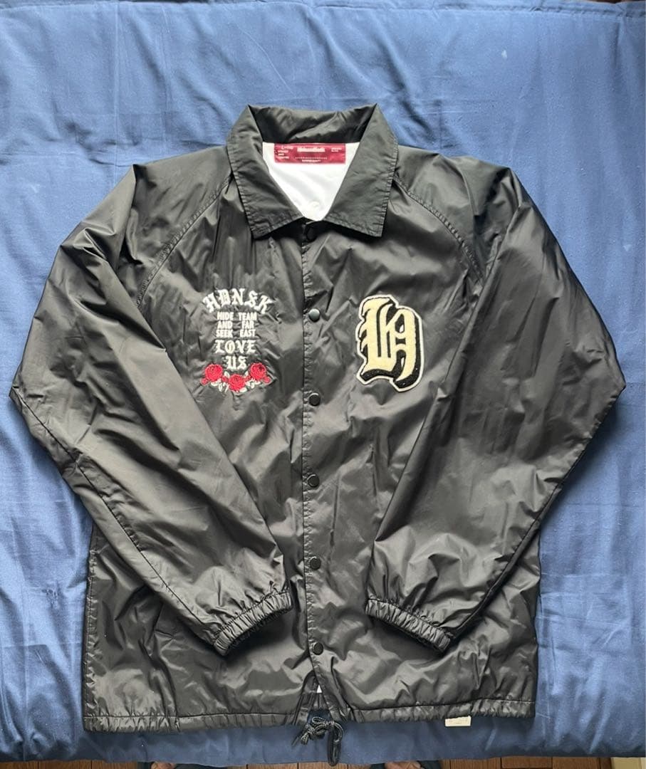 Hide and Seek 高級 ナイロンジャケット HIDE AND SEEK - NYLON ZIP JACKET (BLACK) / ナイロンジャケット