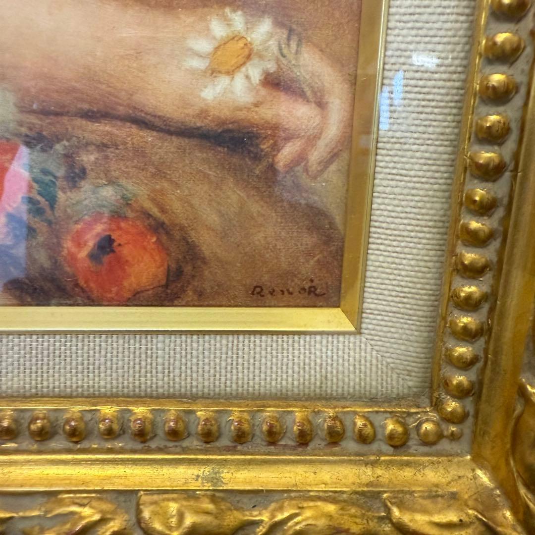 ルノアール RENOIR （1841〜1919）花をもつ少女額縁付