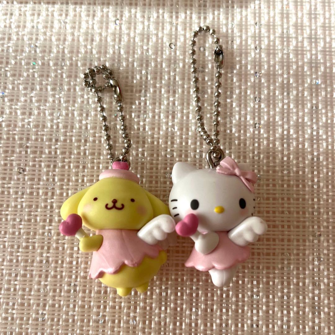 サンリオ 夢見るエンジェル キティ ポムポムプリン キーホルダー