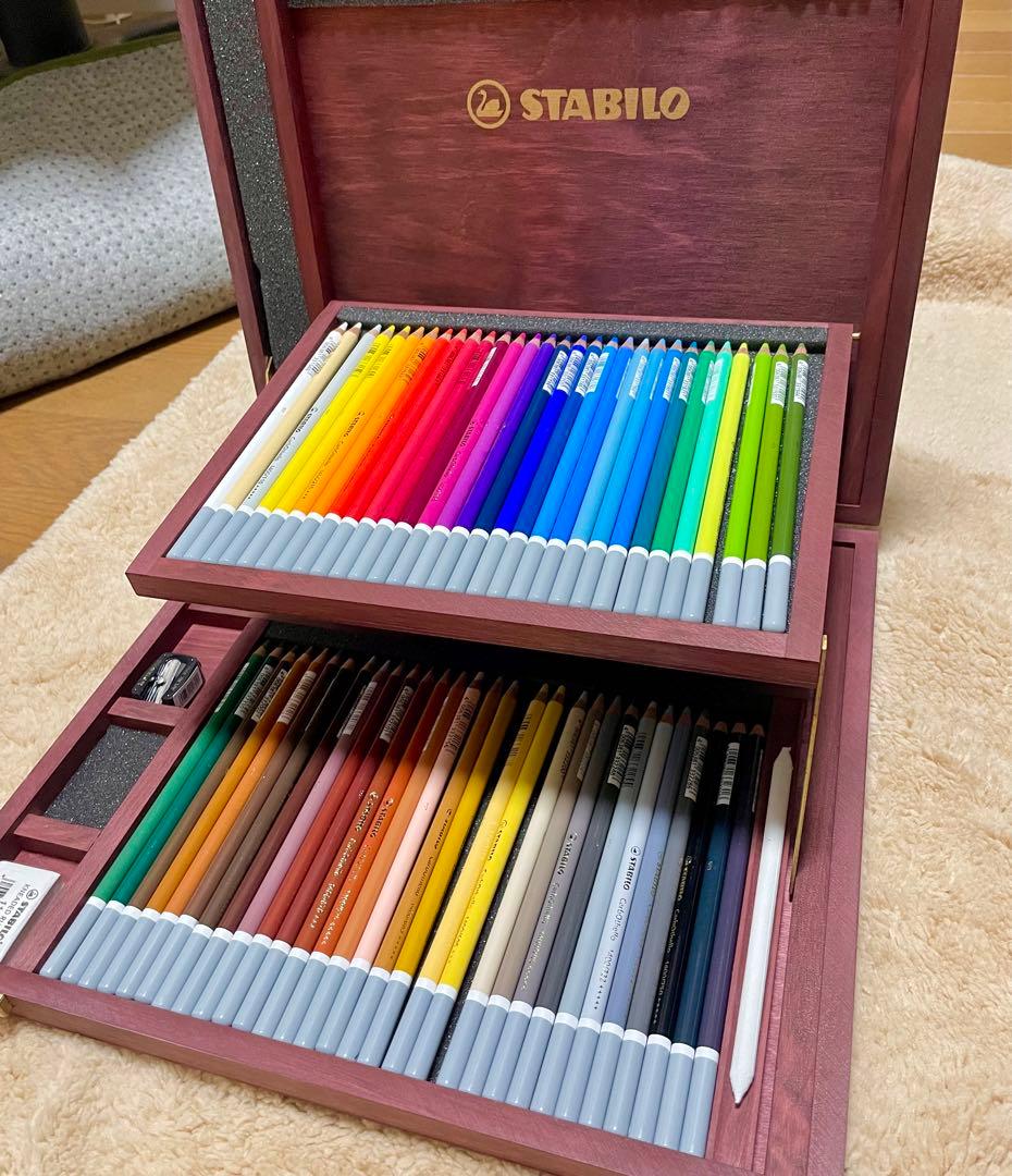 もち STABILO スタビロ 水彩色鉛筆 60色セット ウッドケース 楽天市場】スタビロ カーブオテロ 水彩パステル 色鉛筆 60色セット