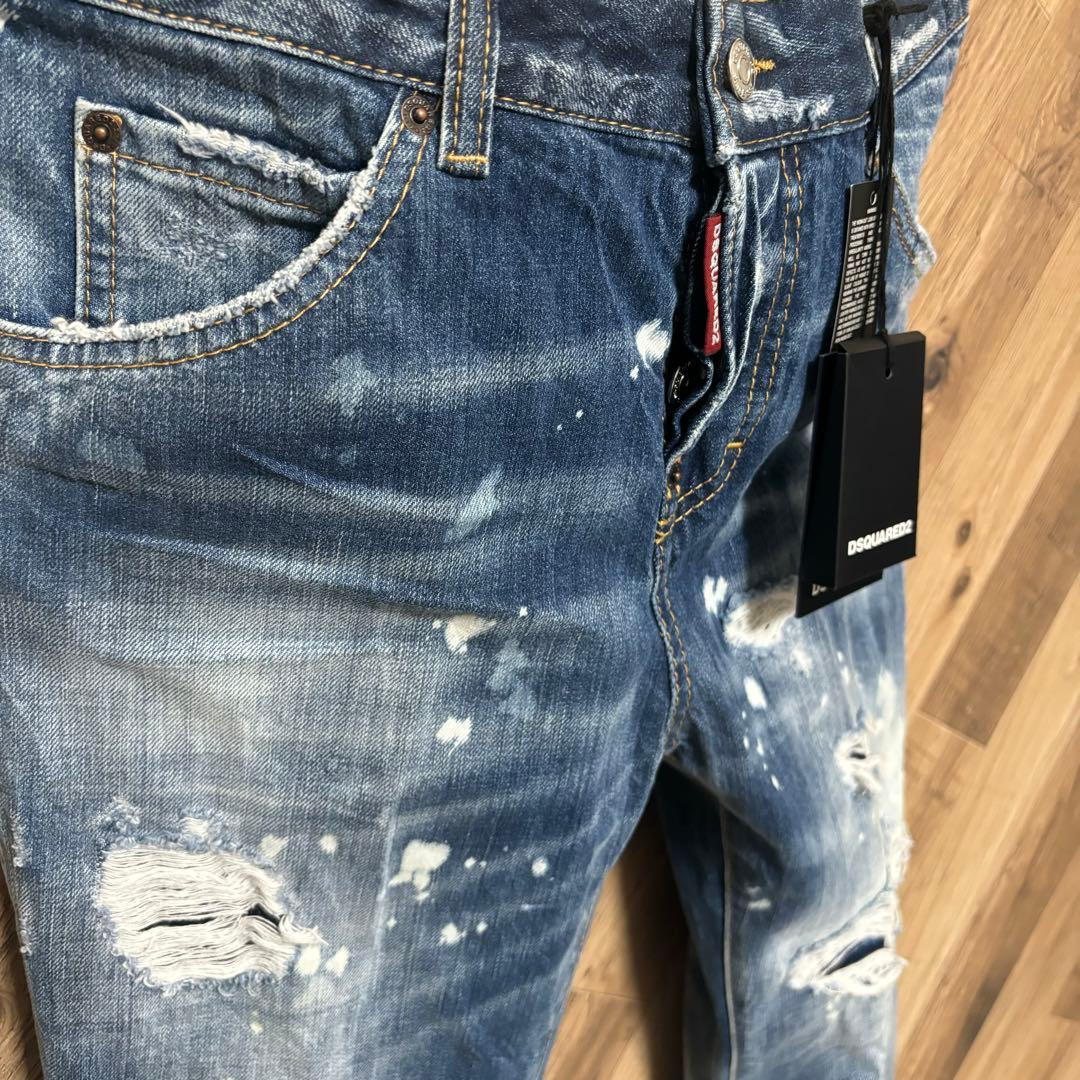 42-44相当 DSQUARED2 新品未使用 ダメージ加工 デニム 裾切 - メルカリ