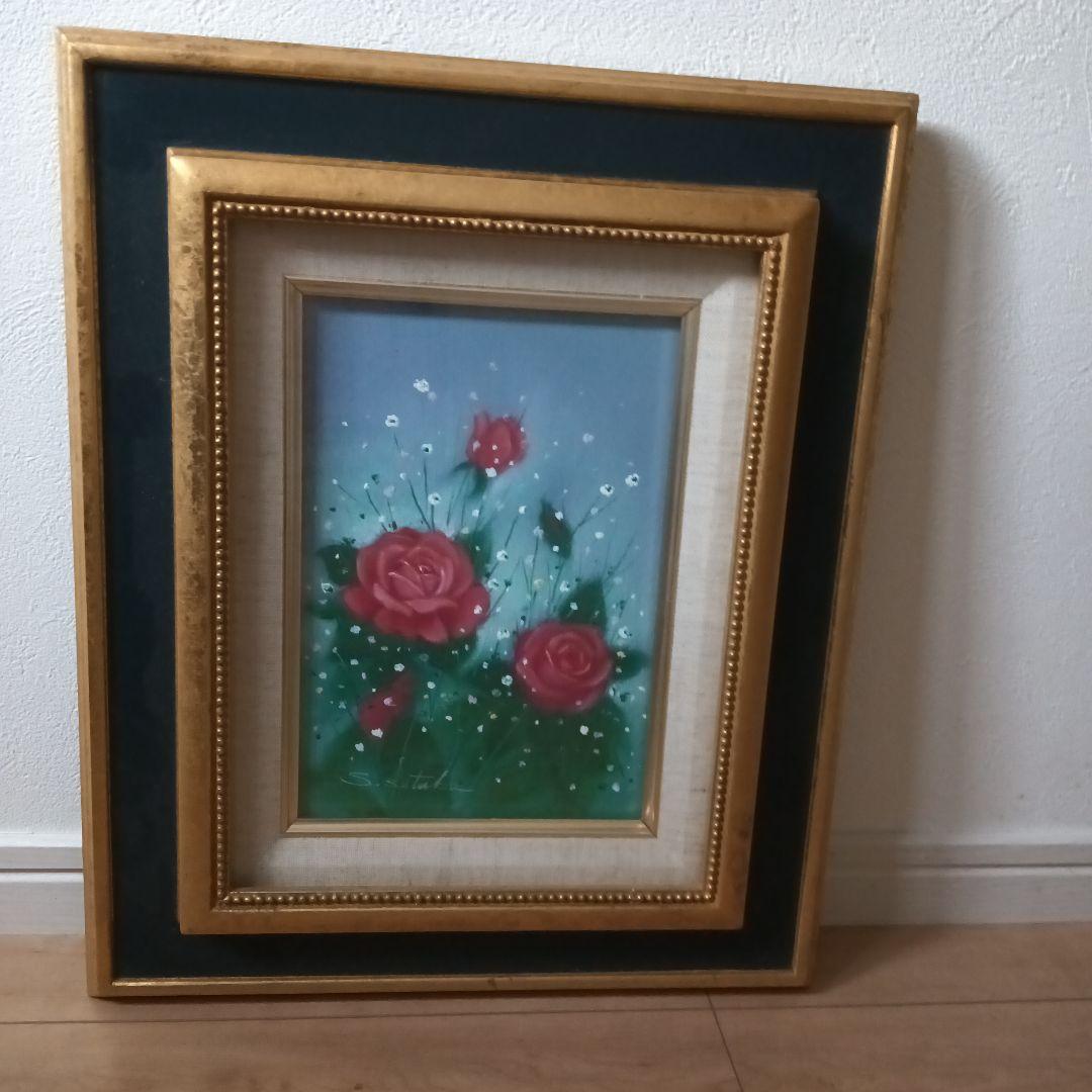 絵画 薔薇 千賀せつこ 額縁付き 絵画 薔薇 千賀せつこ 額縁付き 2024