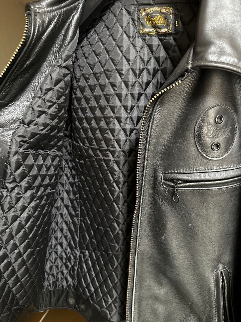 再出品‼️希少 cootie クーティー レザーJKT L kj氏着用 - メルカリ