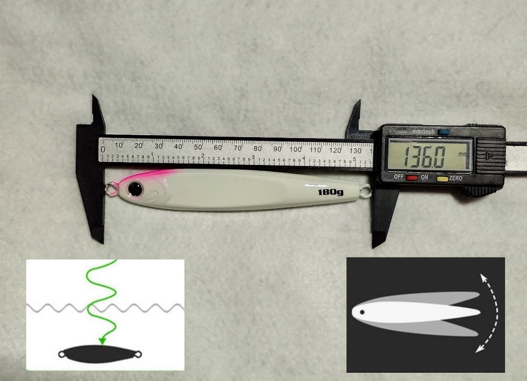 10本 セット 180g 組合せ自由 メタルジグ TGベイト 形状 高比重の
