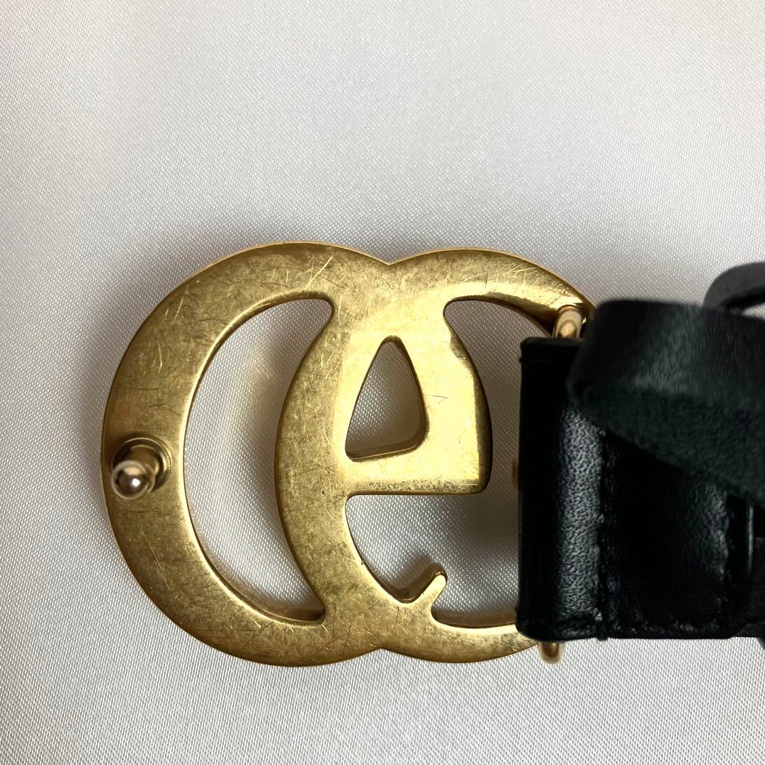 極美品】GUCCI ベルト バックル GGマーモント ゴールド 414561