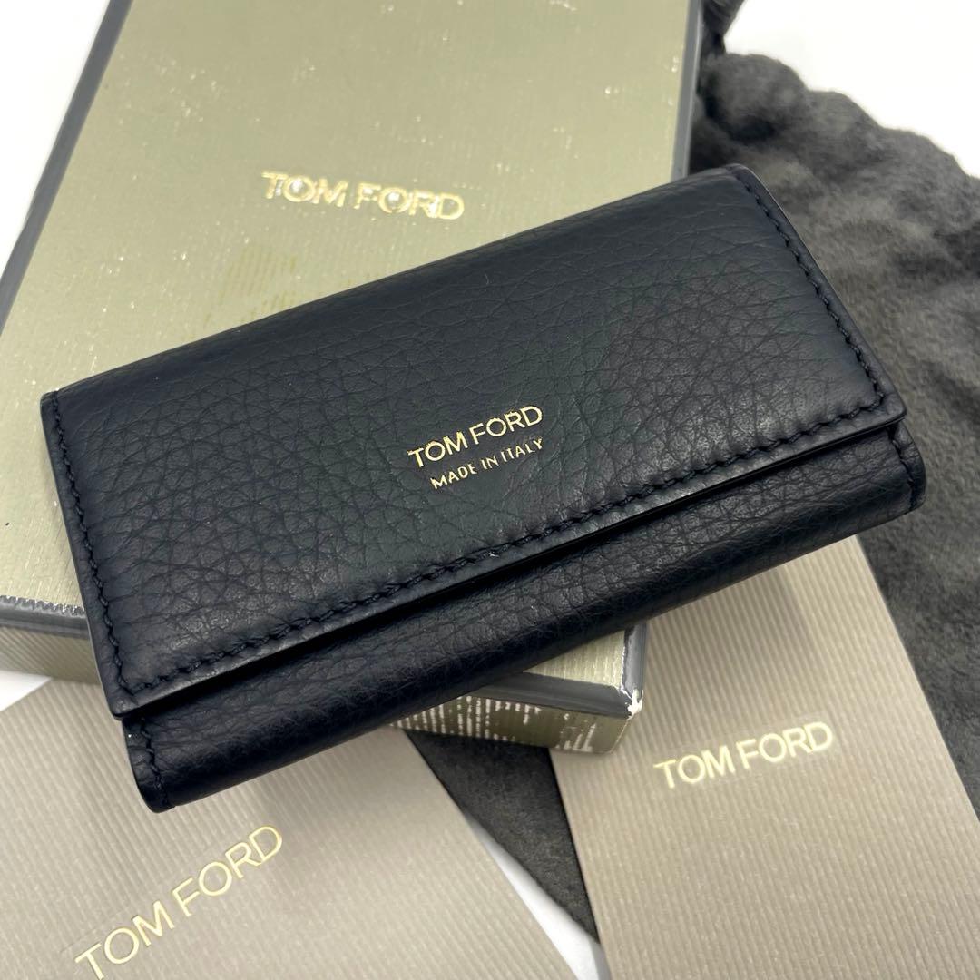 最高級・極美品】TOM FORD トムフォード キーケース ブラック×ゴールド