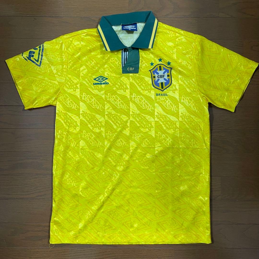 ブラジル代表　1992 1993 アンブロ　ロマーリオ　90s お正月限定セール ブラジル代表 1994 Umbro アウェイ半袖 ユニフォーム 4つ星バージョン