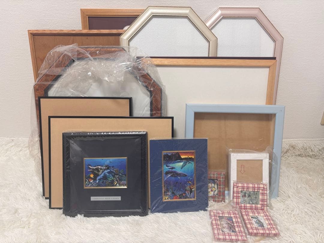 まとめ売り　19点　額縁　絵画　フォトフレーム　金属製　海　木製　写真　ラッセン まとめ売り 19点 額縁 絵画 フォトフレーム 金属製 海 木製 写真
