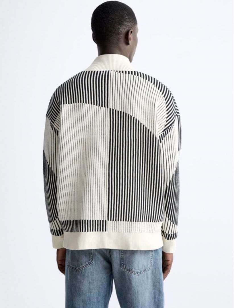 目黒蓮 ZARA コントラスト シェニール カーディガン 【期間限定販売