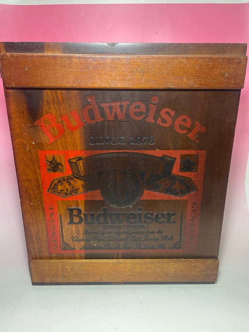 Budweiser バドワイザー ウッドボックス 木箱 蓋付き アンティーク