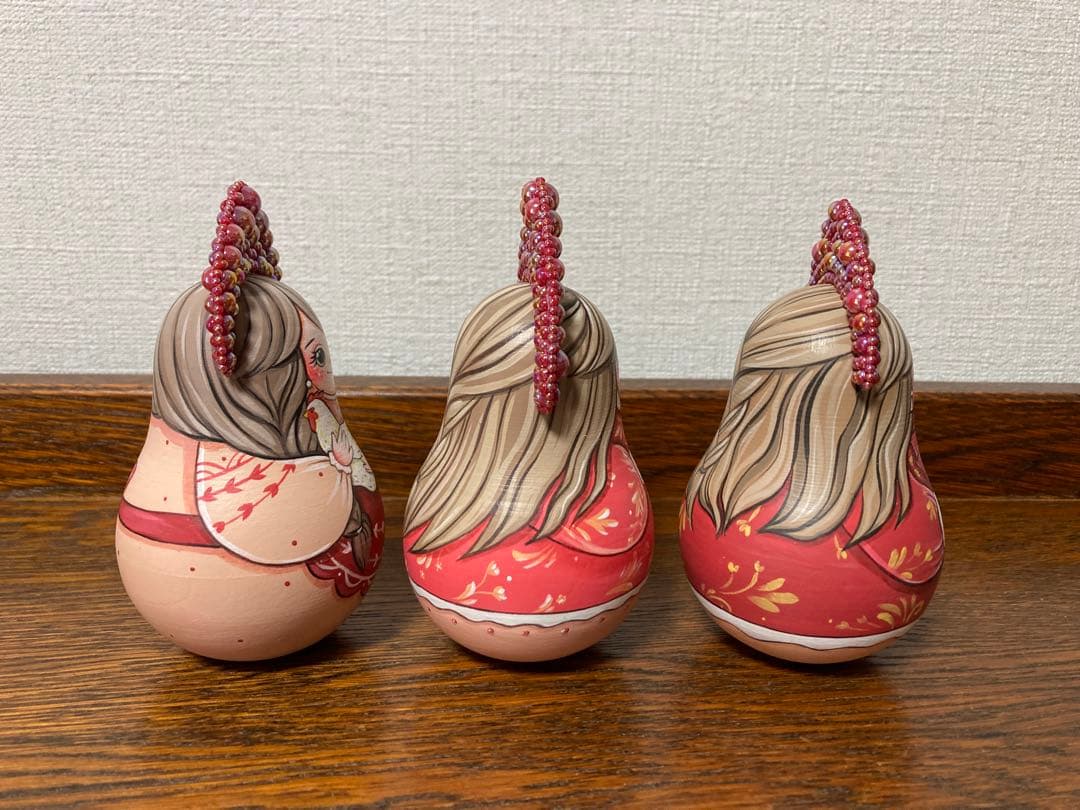 ロシア雑貨☆民族衣装起き上がりこぼし3点ココシニクKokoshnik