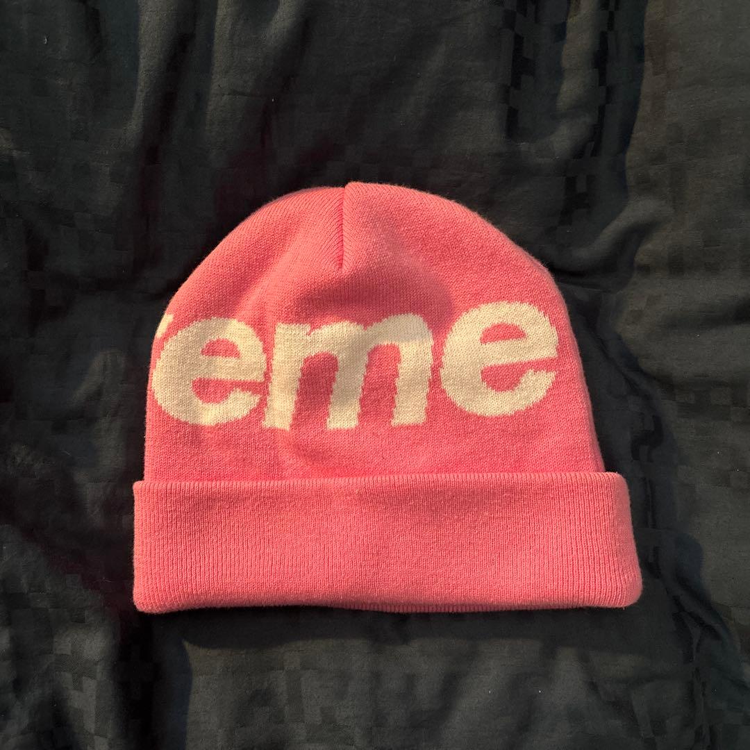 帽子 Supreme Big Logo Beanie \"Pink\" (24FW)