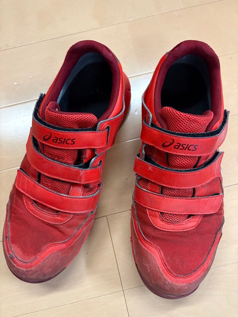 asics CP600 G-TX 安全靴 レッド - メルカリ