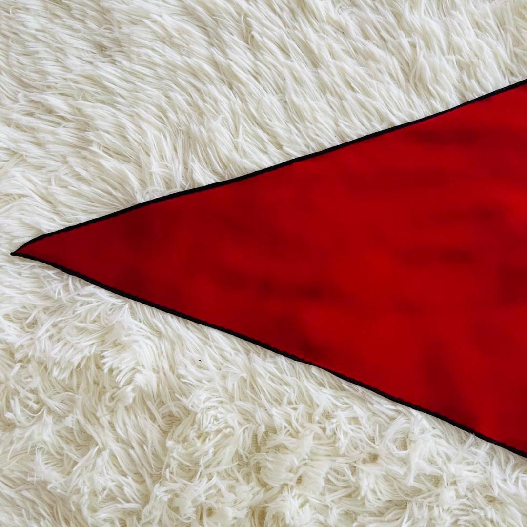 HERMES エルメス ロサンジュ ひし形 スカーフ レッド系 カシミア