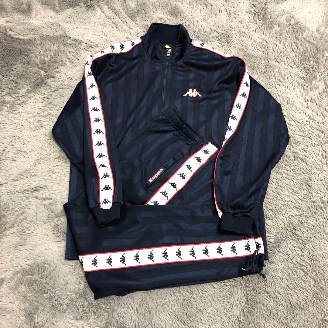 90s 黒タグ kappa カッパ ジャージ セットアップ ネイビー - メルカリ
