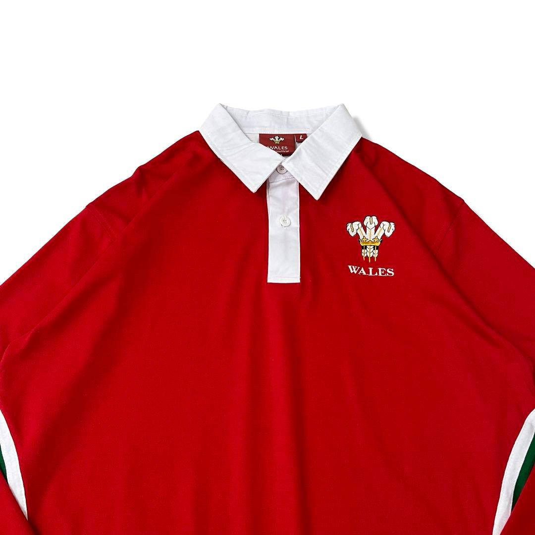 ラグビー ウェールズ代表 長袖 エンブレムロゴ ラガーシャツ L - メルカリ
