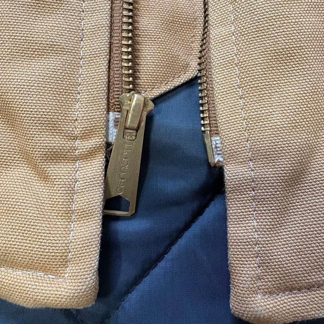 80~90s carhartt ダックベスト USA製 腰ゴム ベージュ - メルカリ