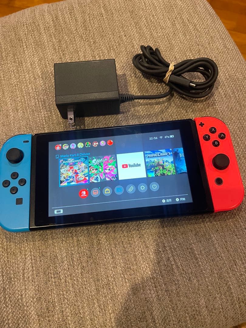 Nintendo Switch 青/赤 本体 ACアダプタ付き Nintendo Switch 本体 赤/青 Joy-Con 収納バッグ付き Nintendo Switch