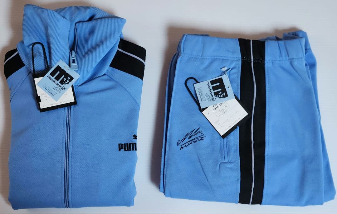 超希少 新品 PUMA マラドーナ ジャージ上下SET 80s 人気 水色プーマ