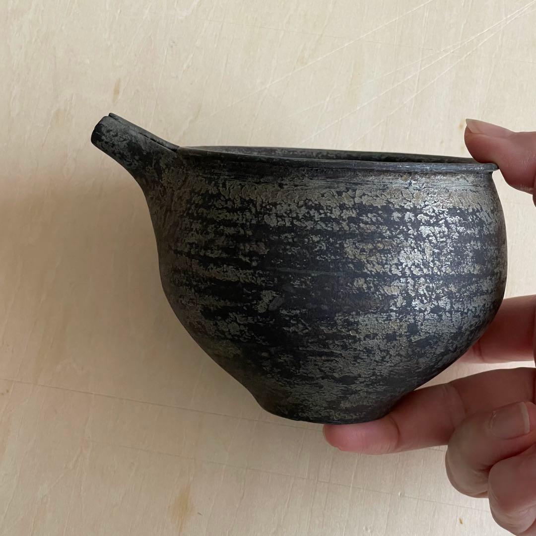 大浦裕記さん 陶胎漆器 黒錫 片口 酒器 茶器 茶海にも 検：伊藤環 内田剛一