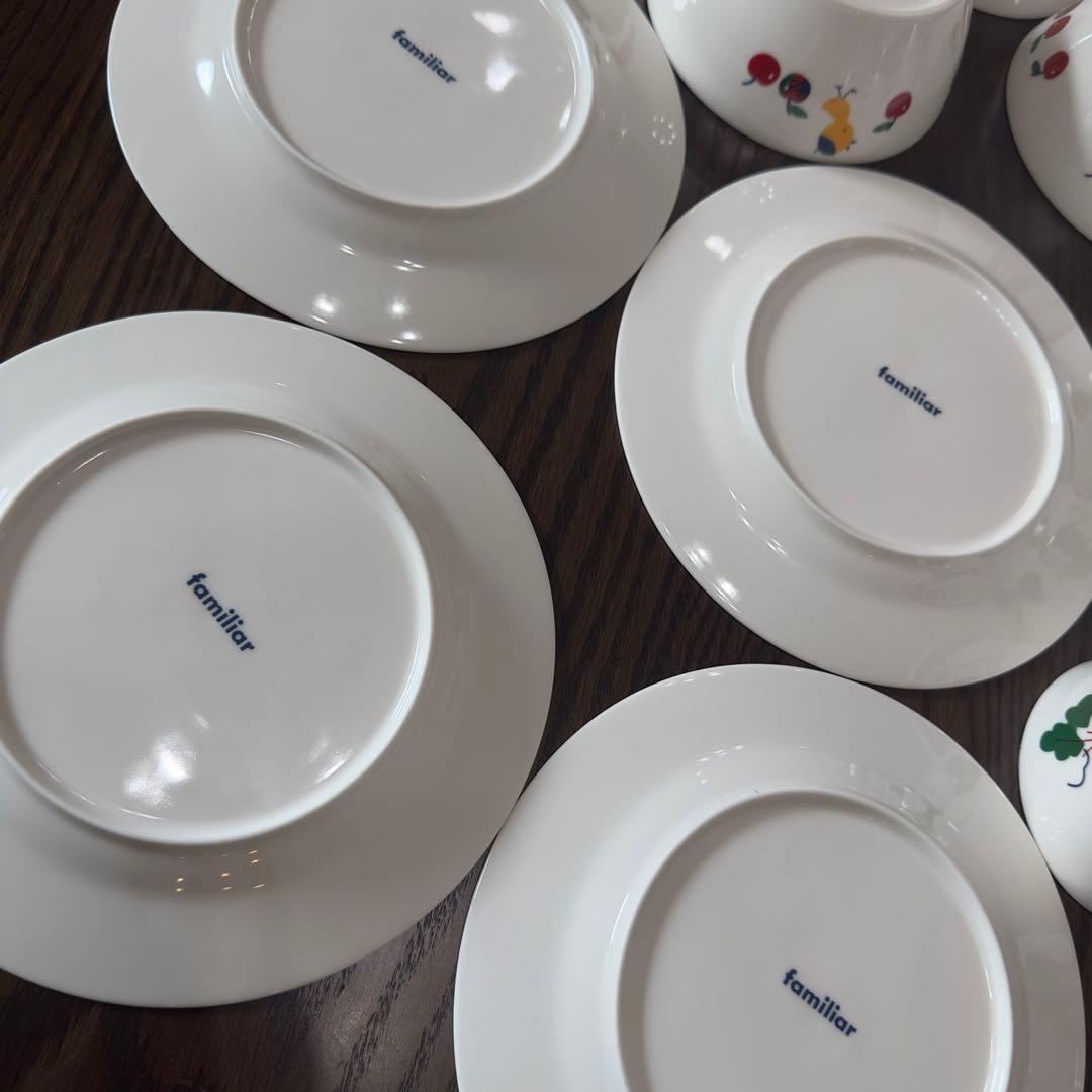 ファミリア 70周年 プレート ボウル カップ 食器 チェック